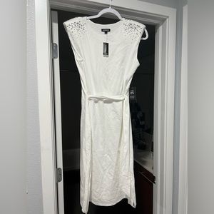 Express White rhinestone dress